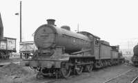 J39 0-6-0 no 64733 awaiting disposal at Eastfield depot on 22 January 1962. The locomotive had been withdrawn from Carlisle Canal shed in October 1961 and was eventually cut up at nearby Cowlairs in August 1962. [See image 25070]<br><br>[David Stewart 22/01/1962]