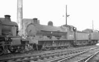 Bletchley based G2 0-8-0 no 48898 stands in the sidings alongside Willesden shed in the summer of 1961.<br><br>[K A Gray 21/08/1961]