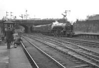 Having brought in the 1.30pm ex-Aberdeen on 26 July 1966, A2 Pacific no 60532 <I>Blue Peter</I> reverses out of Buchanan Street station and heads for St Rollox shed.<br><br>[K A Gray 26/07/1966]