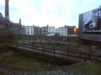 The old turntable near Dublin's Pearse station, photographed in fading light on 19 January 2014.<br><br>[John Steven 19/01/2014]