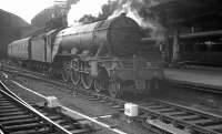 Leeds (Neville Hill) based A3 Pacific no 60081 <I>Shotover</I> stands at Newcastle Central on 25 August 1962, shortly after bringing in the 11.30am train from Manchester Exchange.<br><br>[K A Gray 25/08/1962]