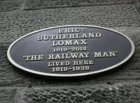 Plaque funded by ScotRail now in place at the former home of Eric Lomax in Bedford Terrace, Edinburgh.<br><br>[John Yellowlees 10/06/2014]