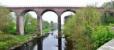 A panorama photograph showing Glenluce Viaduct, formerly part of the Dumfries to Stranraer <I>Port Road</I>, until closure in 1965. View is south on 30 April 2014.<br><br>[John Gray 30/04/2014]