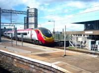 A southbound Virgin Pendolino service about to leave Wolverhampton for Euston on 23 August 2014.<br><br>[John Steven 23/08/2014]