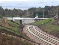 Looking south from Shawfair towards the Edinburgh City Bypass on 5 October 2014 from the realigned A6106 road. Sheriffhall roundabout is just off picture to the right.<br><br>[John Furnevel 05/10/2014]