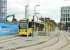 The newest addition to the Metrolink network is the 1km <I>street running</I> extension from Rochdale Railway station, down the hill into the town centre. Tram 3054 is at the new Rochdale tram terminus, which opened in March 2014, on a brief layover prior to returning to East Didsbury via Manchester. <br><br>[Mark Bartlett 07/08/2014]