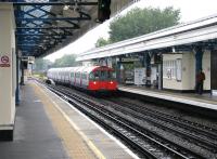 Piccadilly Line train passing through Turnham Green station in July 2005 en route to Hyde Park Corner where trains were terminating in the aftermath of the bomb at Russell Square.<br><br>[John Furnevel 21/07/2005]
