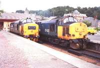 37 412 Loch Lomond and 37 422 are seen at Oban in the summer of 1987.<br><br>[John Gray 15/08/1987]