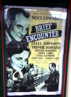 An original poster for the 1945 film <I>Brief Encounter</I>, much of which was shot at Carnforth station, on display there 70 years on.<br><br>[Ken Strachan 28/01/2015]