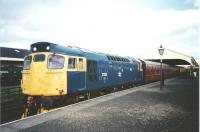 27001 stands at the head of a train at Bo'ness in 1998 during a diesel weekend.<br><br>[David Panton //1998]