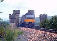 A class 47 with a southbound train crossing Dalguise Viaduct in 1990.<br><br>[Ewan Crawford //1990]