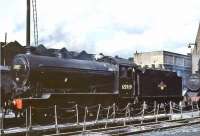 The shed yard at Eastfield in July 1961 with J38 65919 looking resplendent after a visit to the nearby works. A St Margaret's based locomotive throughout the BR period, the Gresley 0-6-0 survived there until 1964. [See image 30406]<br><br>[John Robin /07/1961]