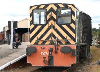 <I>That'll be D2767 then...</I> The NBL-built former BR shunter at Bo'ness on 26 July 2015.<br><br>[Bill Roberton 26/07/2015]
