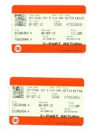 Return ticket from the opening day on the Borders Railway, 6 September 2015.<br><br>[John Yellowlees 06/09/2015]