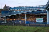 Seen here in the dusk on 7th November, major work on the bridge at Sandyford Street took place over the weekend of 7-8th November 2015, closing both Queen Street and Central Low level lines.<br><br>[Colin McDonald 07/11/2015]
