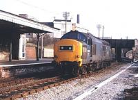 37252 northbound light engine through Trowbridge station on 10 March 1983.<br><br>[Peter Todd 10/03/1983]