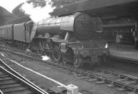Gresley A3 60046 <I>Diamond Jubilee</I> seen shortly after arrival at Newcastle Central on 25 August 1962 with the 10.40am Kings Cross - Tyne Commission Quay boat train. The Pacific would shortly hand over to a V3 for the remainder of the journey to the Quay at North Shields. [See image 48033]  <br><br>[K A Gray 25/08/1962]