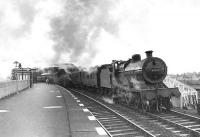 Class 2P 4-4-0 40595 leaving Troon on 28 March 1959 with an Ayr to Kilmarnock train.  <br><br>[G H Robin collection by courtesy of the Mitchell Library, Glasgow 28/03/1959]