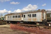 A Sentinel-Cammel Steam Multiple Unit car from the Egyptian State Railways, preserved at Quainton Road. Note that the three car unit, which operated suburban services out of Cairo, was articulated with only four bogies for the complete set. <br><br>[Peter Todd 24/02/2016]