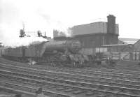 An up pigeon special heads west on the goods lines past Newcastle Central on a murky 25 May 1963. The train is hauled by Gresley V2 2-6-2 no 60847 <i>'St Peter's School, York, AD 627'</i><br><br>[K A Gray 25/05/1963]