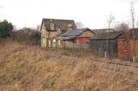 The long closed station of Great Glen, between Market Harborough and Leicester, still retains the up platform buildings and appears to be in use by the occupier of the station yard. The village that it served is over a mile to the north. [Ref query 1049] <br><br>[John McIntyre 29/02/2016]