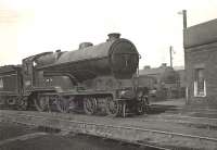 D11 'Director' class 4-4-0 no 62673 <I>Evan Dhu</I> in the shed yard at  Eastfield on 18 May 1954. <br><br>[G H Robin collection by courtesy of the Mitchell Library, Glasgow 18/05/1954]