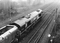 EWS 66049 leaving Millerhill Yard northbound in October 2000 with coal empties bound for Hunterston.<br><br>[John Furnevel 14/10/2000]