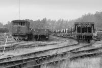 Sidings on the east side of Millerhill Yard, occupied by engineers' wagons. To be the location of the new EMU depot?<br><br>[Bill Roberton //1996]