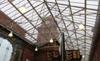 The station roof at Nottingham following the 2015 refurbishment.<br><br>[Ian Dinmore //2016]