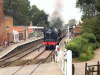 46100 <I>Royal Scot</I> photographed leaving Thuxton on 24 June 2016 during the Mid Norfolk Railway Steam Gala. <br><br>[Ian Dinmore 24/06/2016]