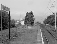 Balloch Pier station, looking towards the buffer stops, taken shortly before closure in 1986<br>
<br><br>[Bill Roberton //1986]