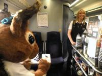 <I>'I'm sorry, that was the last Topic bar...'</I> Sandy the Squirrel goes nuts [see news item]<br><br>[First ScotRail 30/11/2011]