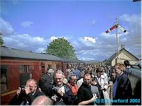 Broomhill on the opening day of the extension to Broomhill from Boat of Garten.<br><br>[Ewan Crawford 31/05/2002]