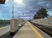Platform view at Cambridge North on 10 July 2017, approximately 7 weeks after opening. This photograph is probably deceptive - there may be few trains in the evening, but there are many during the day, when I'm sure the station is very busy. Still, it looks very smart when it's empty. View north towards Ely.<br><br>[Ken Strachan 10/07/2017]