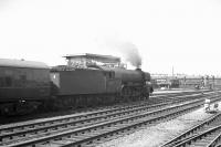 The summer Saturday 10.30am Kings Cross - Scarborough pulls away from Doncaster on 20 July 1963 behind A3 Pacific no 60037 <I>Hyperion</I>.<br><br>[K A Gray 20/07/1963]