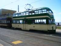 Historic trams on a wedding hire in Blackpool on the 15th of September.<br><br>[Veronica Clibbery 15/09/2017]