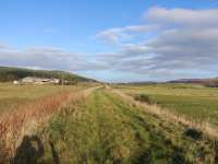 North of the bridge over the River Dulnain there is as yet only one 60ft track panel laid. This is the view looking north towards Grantown on Spey on 5th November 2017.<br>
<br>
<br><br>[Alan Cormack 05/11/2017]