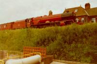 Stanier 4-6-2 46203 Princess Margaret Rose passing the former station at Culgaith in the early 90's<br><br>[Gordon Steel //]