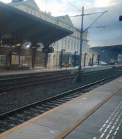 The main station building and a couple of platforms at Trondheim S in October 2017. Trains from here serve Oslo S, Røros, Storlien (Swedish border station on the Meråker Line which goes through Hommelvik where Scotsman Lewis Miller exported wood products when the line opened) and Steinker/Bodø.  <br><br>[Charlie Niven 26/10/2017]