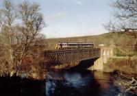 Southbound over the Oykel Viaduct on the approach to Culrain from Invershin.<br><br>[Ewan Crawford //]
