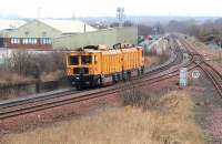 Rail grinding machine approaching Niddrie West Junction in April 2006 from the Niddrie South direction.<br><br>[John Furnevel 16/04/2006]