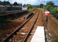 Alexandria showing the platform unused since reduction to a single track.<br><br>[Ewan Crawford //1987]