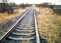 Crosshouse Junction looking to Kilmarnock. Directly behind the camera was a buffer stop. By this date the line was unfenced.<br><br>[Ewan Crawford //1988]