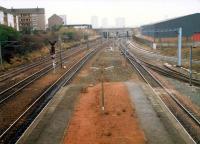 Rutherglen West Junction looking to Glasgow. The closed mainline station is in the foreground.<br><br>[Ewan Crawford //1988]