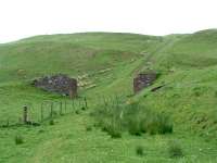 The remains of the (second) immense double track Drumgrange incline. This Dalmellington Iron Company line took the railway from Waterside up to the high level iron ore lines.<br><br>[Ewan Crawford //]