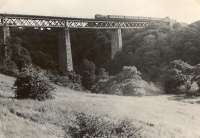 Larkhall Viaduct (highest in Scotland). 80003 ex Strathaven. Railscot note: Broomhill Viaduct is often referred to as Larkhall Viaduct.<br><br>[G H Robin collection by courtesy of the Mitchell Library, Glasgow 23/07/1953]