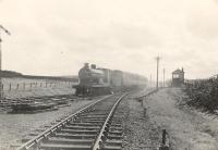 Poniel Junction. CR 4.4.0 54504 eastbound.<br><br>[G H Robin collection by courtesy of the Mitchell Library, Glasgow 25/07/1953]