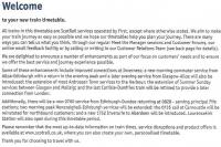 Excerpt from the First ScotRail timetable supplementary leaflet issued in May 2009, giving information on planned timetable changes/enhancements.<br><br>[David Panton 01/05/2009]