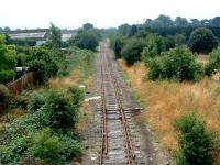 Looking south to the site of Hereford Barton station.<br><br>[Ewan Crawford 06/07/2006]